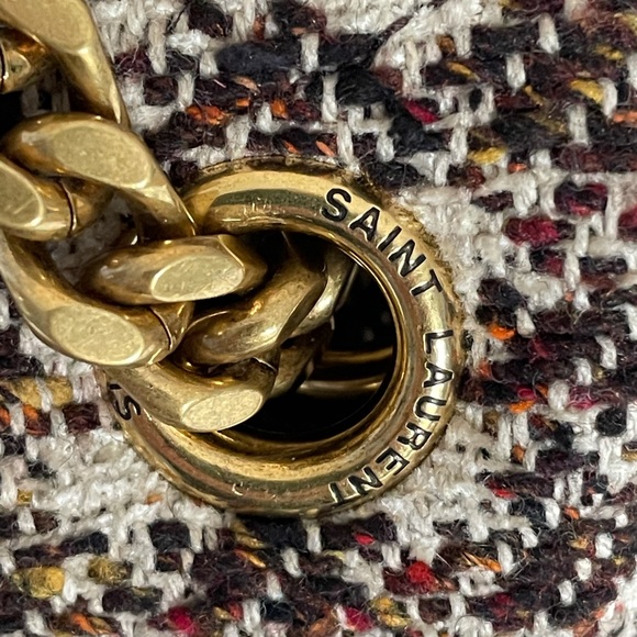 SOLD. YSL Puffer Houndstooth Tweed Shoulder Bag NEW - Picture 8 of 16